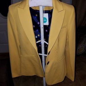 NWT Boden Mustard Blazer Size 2 petite